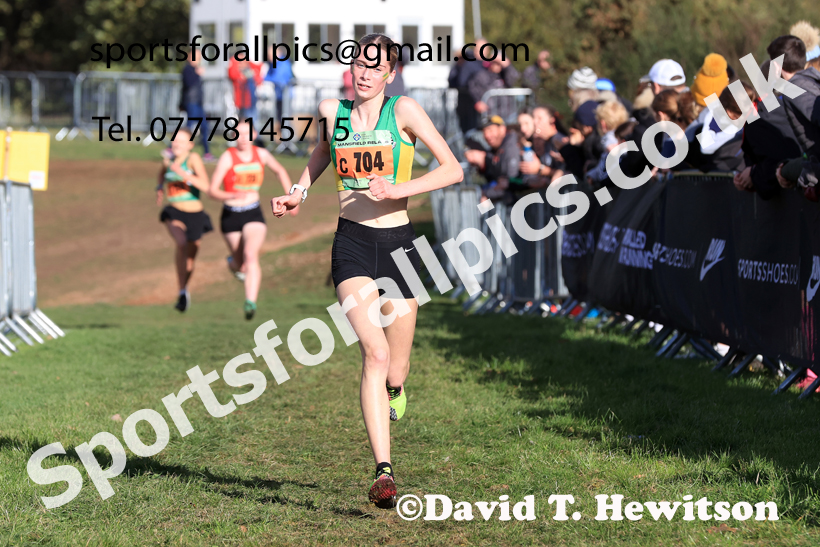 Girls Under-15s 2025 National Cross Country Relays, Berry Hill Park, Mansfield. Photo: David T. Hewitson/Sports for All Pics